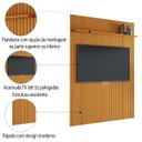 Ver imagem 4 de Painel para Tv até 55 Polegadas 1,39x2,40m Ripado com Prateleira Arbo Cedro Edn