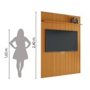Ver imagem 6 de Painel para Tv até 55 Polegadas 1,39x2,40m Ripado com Prateleira Arbo Cedro Edn