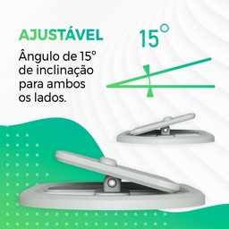 Suporte Robusto para Eco Show 8 - Versões 1 e 2- Sala/quarto/área Externa- Cinza - 5