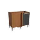 Ver imagem 1 de Balcão de Canto 1 Porta 98cm Elara Kappesberg Canela/preto