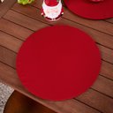 Ver imagem 3 de Sousplat Capa e Base Mdf Basic Liso 35cm Diâmetro Tecido Oxford 100% Poliéster - Vermelho