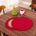 Ver imagem 5 de Sousplat Capa e Base Mdf Basic Liso 35cm Diâmetro Tecido Oxford 100% Poliéster - Vermelho