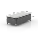 Ver imagem 4 de Cama Box Solteiro D40 Classic C Pillow 88x188x50cm Branco/Cinza Montreal