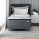 Ver imagem 2 de Cama Box Solteirão D40 Classic C Pillow 108x198x50cm Branco/Cinza Montreal