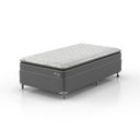 Ver imagem 3 de Cama Box Solteirão D40 Classic C Pillow 108x198x50cm Branco/Cinza Montreal