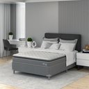 Ver imagem 1 de Cama Box Casal 138x188x54cm D40 Classic C Pillow Branco/Cinza Montreal