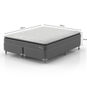 Ver imagem 3 de Cama Box Queen D40 Classic C Pillow 158x198x54cm Branco/Cinza Montreal