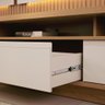 Painel e Bancada Rack Sala de Estar 297cm Madalena Modulado Led Ripado Tv até 70 Tauari/off White - 4