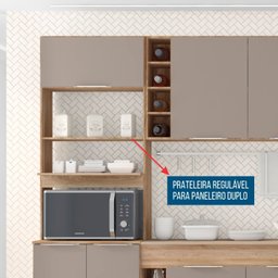 Cozinha Compacta 7 Portas 2 Gavetas com Balcão Tampo Ferrara da Poliman Móveis - 7