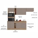 Ver imagem 6 de Cozinha Compacta 7 Portas 2 Gavetas com Balcão Tampo Ferrara da Poliman Móveis