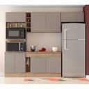 Ver imagem 1 de Cozinha Compacta 7 Portas 2 Gavetas com Balcão Tampo Ferrara da Poliman Móveis