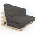Ver imagem 1 de Sofa Cama Futon Oriental King Chumbo Acquablock Madeira Maciça Pinus Natural sem Pintura