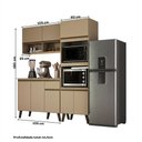 Ver imagem 5 de Armário de Cozinha Compacta Atlanta Skyline Carraro Amêndoa