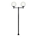 Ver imagem 1 de Poste Luminária Dupla Globo G Braço Reto Jardim Preto 200cm