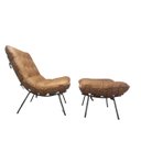 Ver imagem 2 de Kit Poltrona Costela com Puff para Sala Courissimo Caramelo