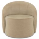 Ver imagem 5 de Poltrona Sala Decorativa Redonda 91cm Steve Suede Marrom Rt I01 - Mpozenato