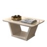 Mesa de Centro Lotus Tampo Chanfrado com Vidro Creme - PR Móveis - 1