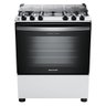 Fogão Brastemp 5 Bocas com Mesa de Inox Automático Bivolt Branco - 1