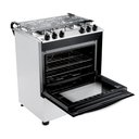 Ver imagem 2 de Fogão Brastemp 5 Bocas com Mesa de Inox Automático Bivolt Branco