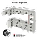 Ver imagem 3 de Armário de Cozinha Completa de Canto 465 Cm Preto Nice Madesa 04 Preto