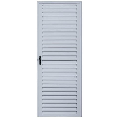 Porta de Giro Alumínio Branco Palheta Veneziana Fechada Maxx - 210x80 - Direita