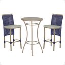 Ver imagem 1 de Mesa Bistrô com 2 Banquetas Roma Fendi Corda Náutica Estofado 3 Trama Original