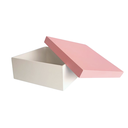 Ver imagem 3 de Caixa 100% MDF (17x17x07) Rosa/Branco