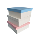 Ver imagem 5 de Caixa 100% MDF (17x17x07) Rosa/Branco