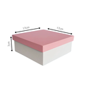Ver imagem 2 de Caixa 100% MDF (17x17x07) Rosa/Branco