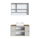 Ver imagem 3 de Conjunto para Banheiro 88,4cm com Cuba Gabinete Suspenso e Espelheira Berlin Art In Móveis