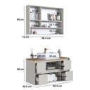 Ver imagem 4 de Conjunto para Banheiro 88,4cm com Cuba Gabinete Suspenso e Espelheira Berlin Art In Móveis