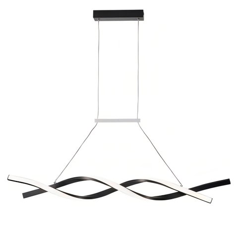 Lustre Pendente Aspiral 3 em 1 Led Ondas Iluminaçao Ambiente Recepçao Sala de Jantar Hall de Entrada