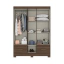 Ver imagem 3 de Guarda Roupa Solteiro 5 Portas 2 Gavetas Chale Briz