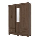 Ver imagem 4 de Guarda Roupa Solteiro 5 Portas 2 Gavetas Chale Briz