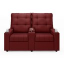 Ver imagem 7 de Poltrona do Papai Reclinável Cinema 2 Lugares Manual Baú Usb Haifa F05 Veludo Vermelho - Lyam