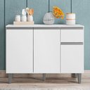 Ver imagem 2 de Balcão de Cozinha Vanessa 105cm Branco com Tampo Mdp - Ajl Móveis