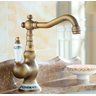 Torneira Baixa Pia Mesa Bronze Antigo Porcelana Vintage Luxo - 2