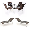 Ver imagem 1 de KIT ESPREGUIÇADEIRA CATAR E MESA 4 LUGARES ORIGINAL MÓVEIS