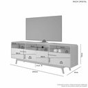 Ver imagem 3 de Rack Cristal Jcm Movelaria - Cinamomo/off