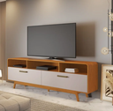 Ver imagem 1 de Rack Cristal Jcm Movelaria - Cinamomo/off