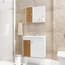 Ver imagem 1 de Kit para Banheiro Bora Bora Branco Ripado