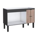 Ver imagem 2 de Gabinete / Balcão de Cozinha Coli Mdf / Mdp para Pia de 1.20m Cor Tamarindo / Preto Cmax
