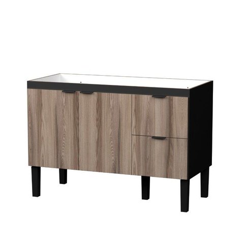 Gabinete / Balcão de Cozinha Coli Mdf / Mdp para Pia de 1.20m Cor Tamarindo / Preto Cmax