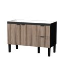 Ver imagem 1 de Gabinete / Balcão de Cozinha Coli Mdf / Mdp para Pia de 1.20m Cor Tamarindo / Preto Cmax