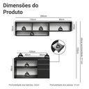 Ver imagem 3 de Armário de Cozinha Compacta 200 cm Suspenso Preto Nice Madesa 11 Xa