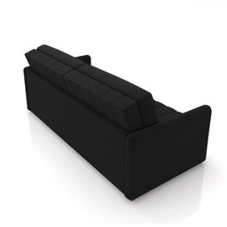 Sofá-cama Decorativo Retrátil Thanos 2 Lugares 192cm Veludo Preto G45 - Gran Belo - 8