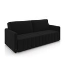 Ver imagem 1 de Sofá-cama Decorativo Retrátil Thanos 2 Lugares 192cm Veludo Preto G45 - Gran Belo