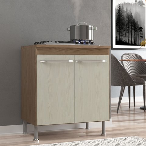 Balcão Modulado com Tampo Fidelitá Paris 70cm 2 Portas