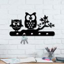 Ver imagem 1 de Porta Chaves Branco de Parede 6mm Pássaro MDF:PRETO