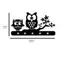 Ver imagem 2 de Porta Chaves Branco de Parede 6mm Pássaro MDF:PRETO